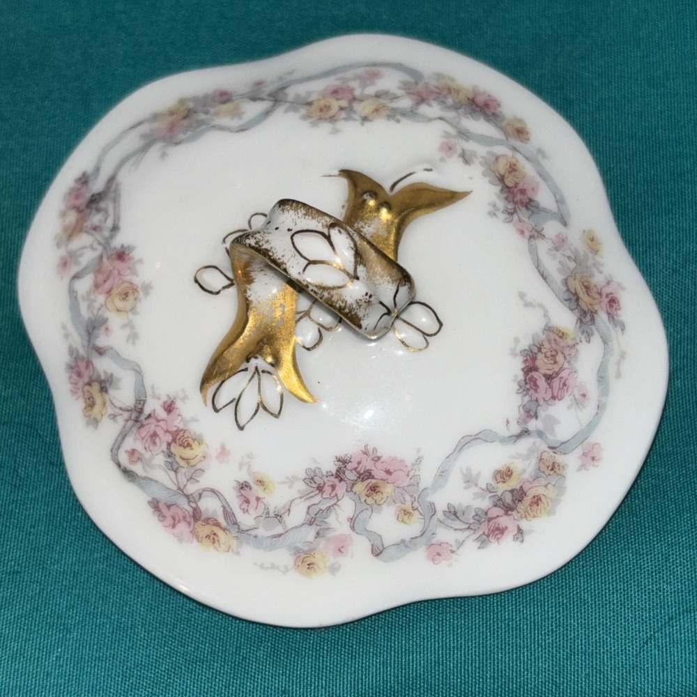 Antique Haviland & Co R. Briggs Co Limoges France Creamer (Cracked) & Sugar Dish - Picture 6 of 8